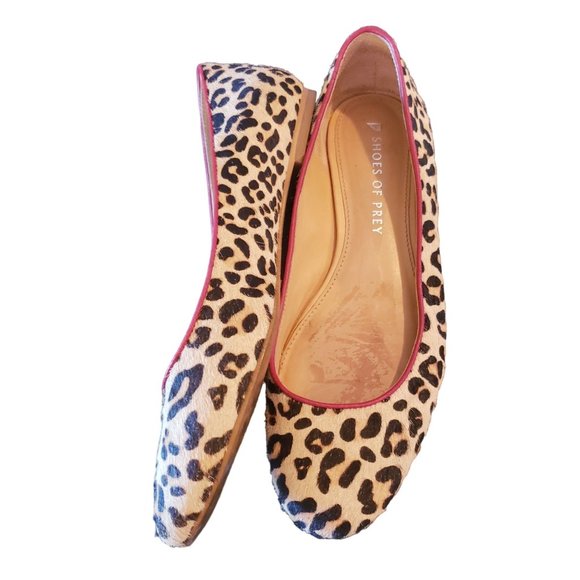 Shoes of Prey fur Ballerina flat size 7 Leopard print - Picture 6 of 10